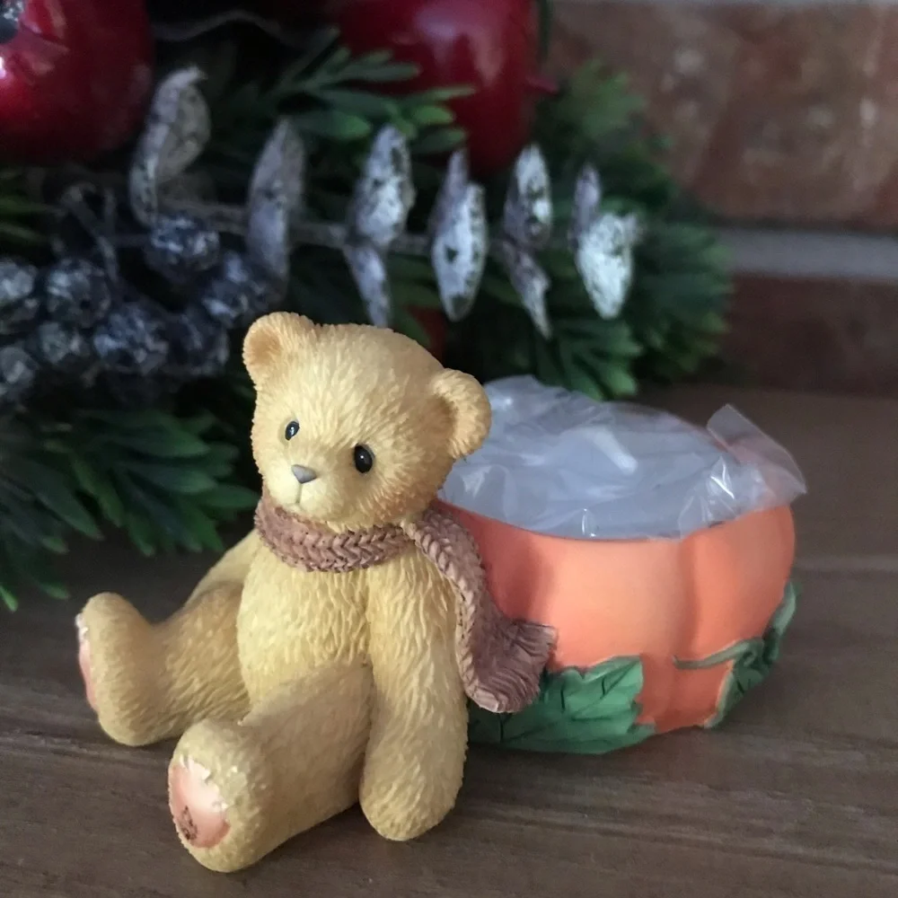 ❤️ Rare 1998 Cherished Teddies Pumpkin Candle‼️FINAL SALE